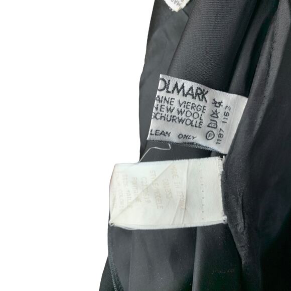 Celine Paris Pencil Skirt Womens Sz 40 Black Wool Satin Bow Back Zip Knee Length - Picture 9 of 9